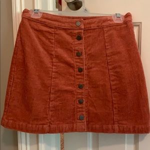 Burnt orange mini skirt